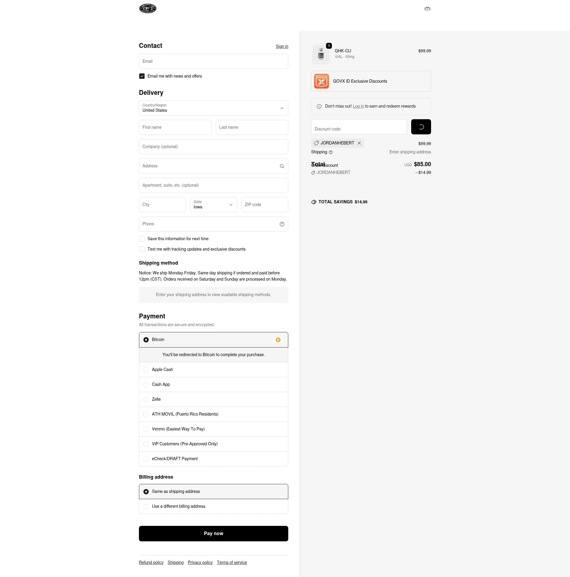Lawless Labs checkout page showing Lawless Labs discount code box | Screenshot taken by SimplyCodes community member on Feb 5, 2026