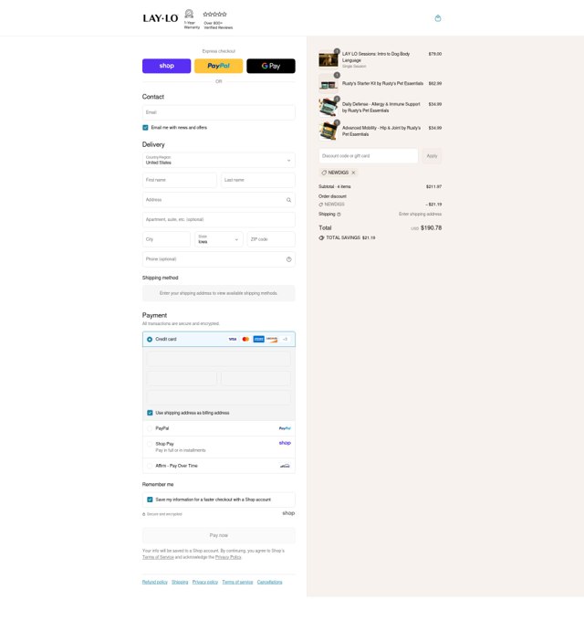 Lay Lo checkout page showing Lay Lo promo code box | Screenshot taken by SimplyCodes community member on Sep 3, 2025