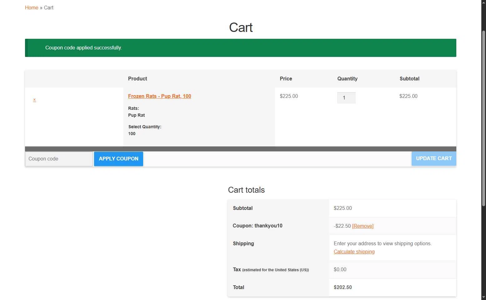 Layne Labs checkout page showing Layne Labs coupon code box | Screenshot taken by SimplyCodes community member on Dec 3, 2025