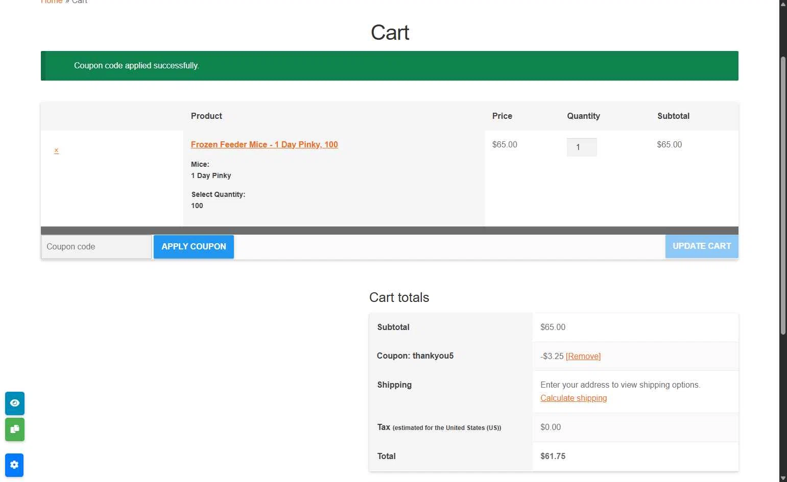Layne Labs checkout page showing Layne Labs coupon code box | Screenshot taken by SimplyCodes community member on Jan 15, 2026