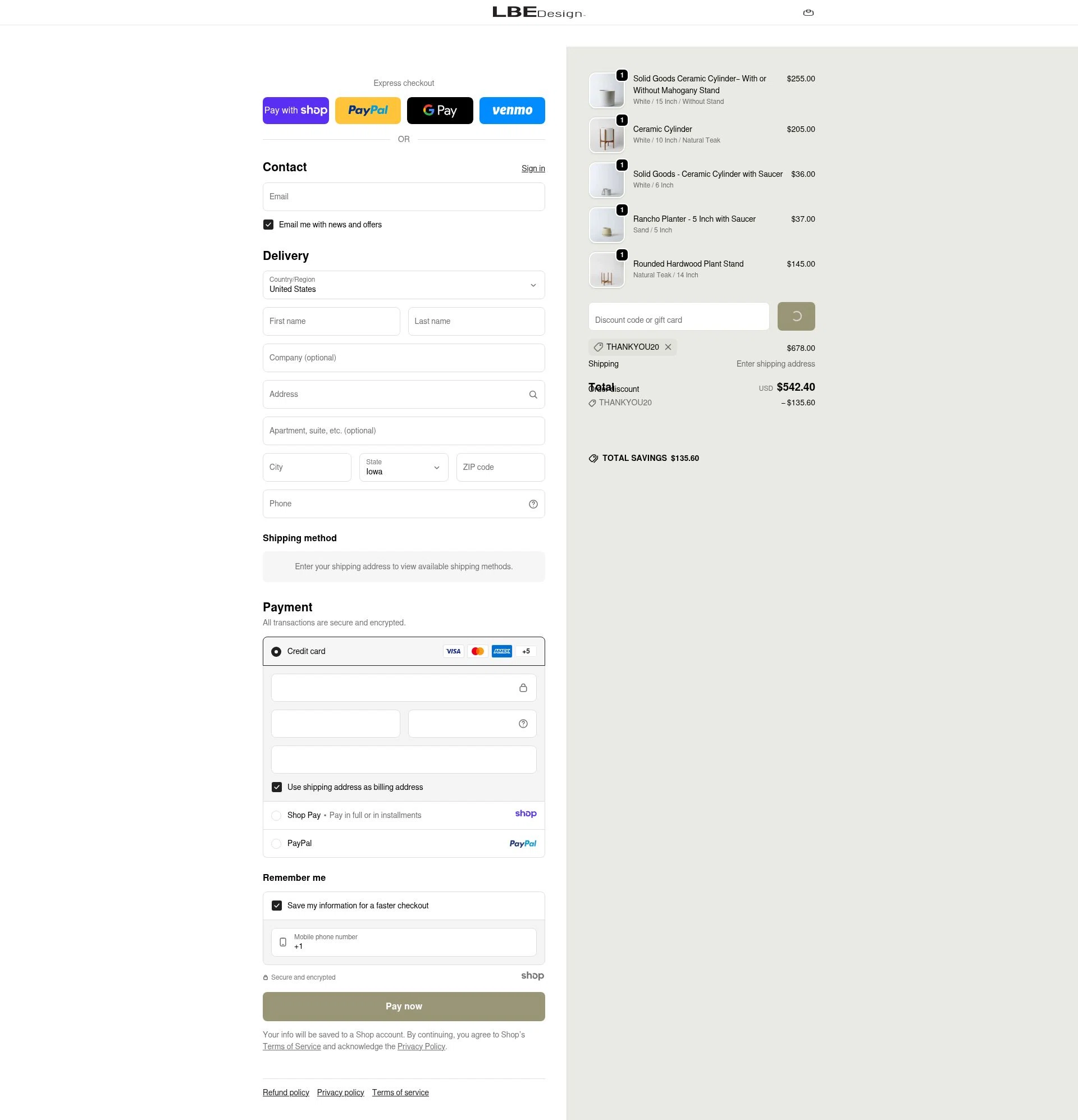 LBE Design checkout page showing LBE Design promo code box | Screenshot taken by SimplyCodes community member on Jan 7, 2026