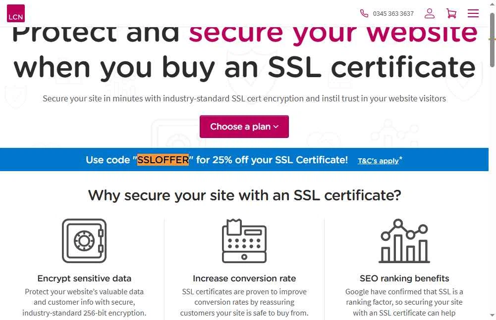 LCN.com checkout page showing LCN.com promo code box | Screenshot taken by SimplyCodes community member on Dec 24, 2025