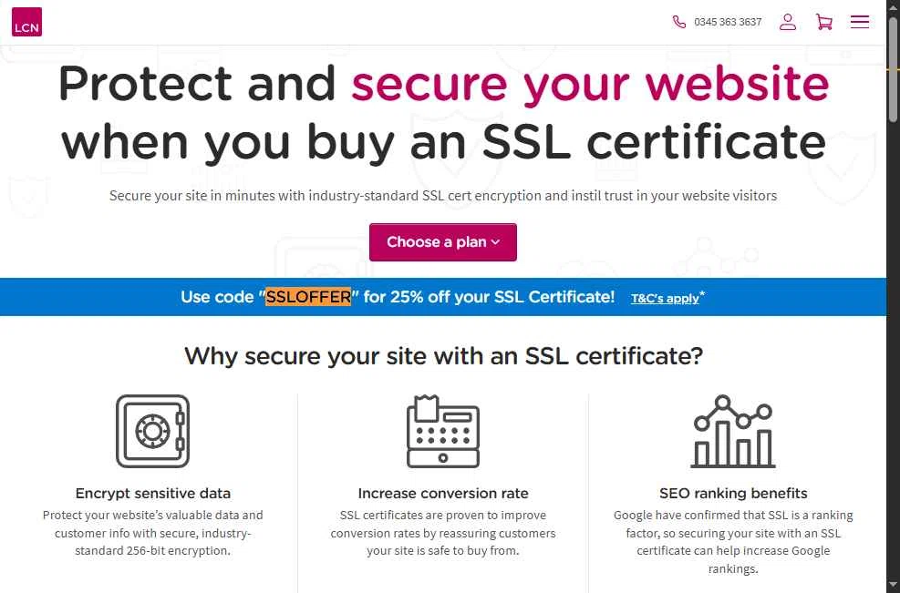 LCN.com checkout page showing LCN.com promo code box | Screenshot taken by SimplyCodes community member on Sep 17, 2025