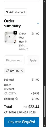 JDXTTK coupon verification screenshot
