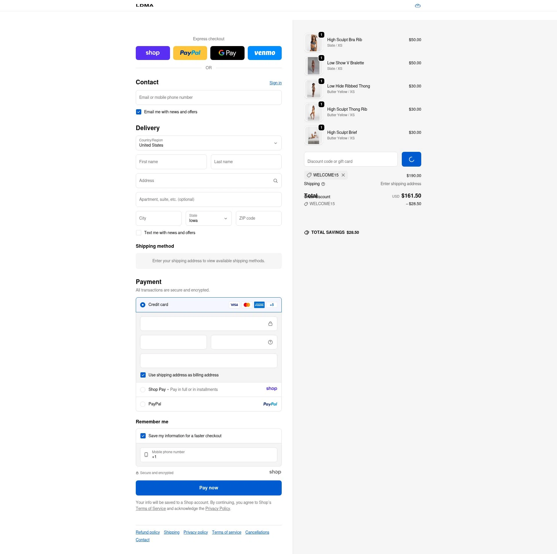 LDMA checkout page showing LDMA promo code box | Screenshot taken by SimplyCodes community member on Dec 26, 2025