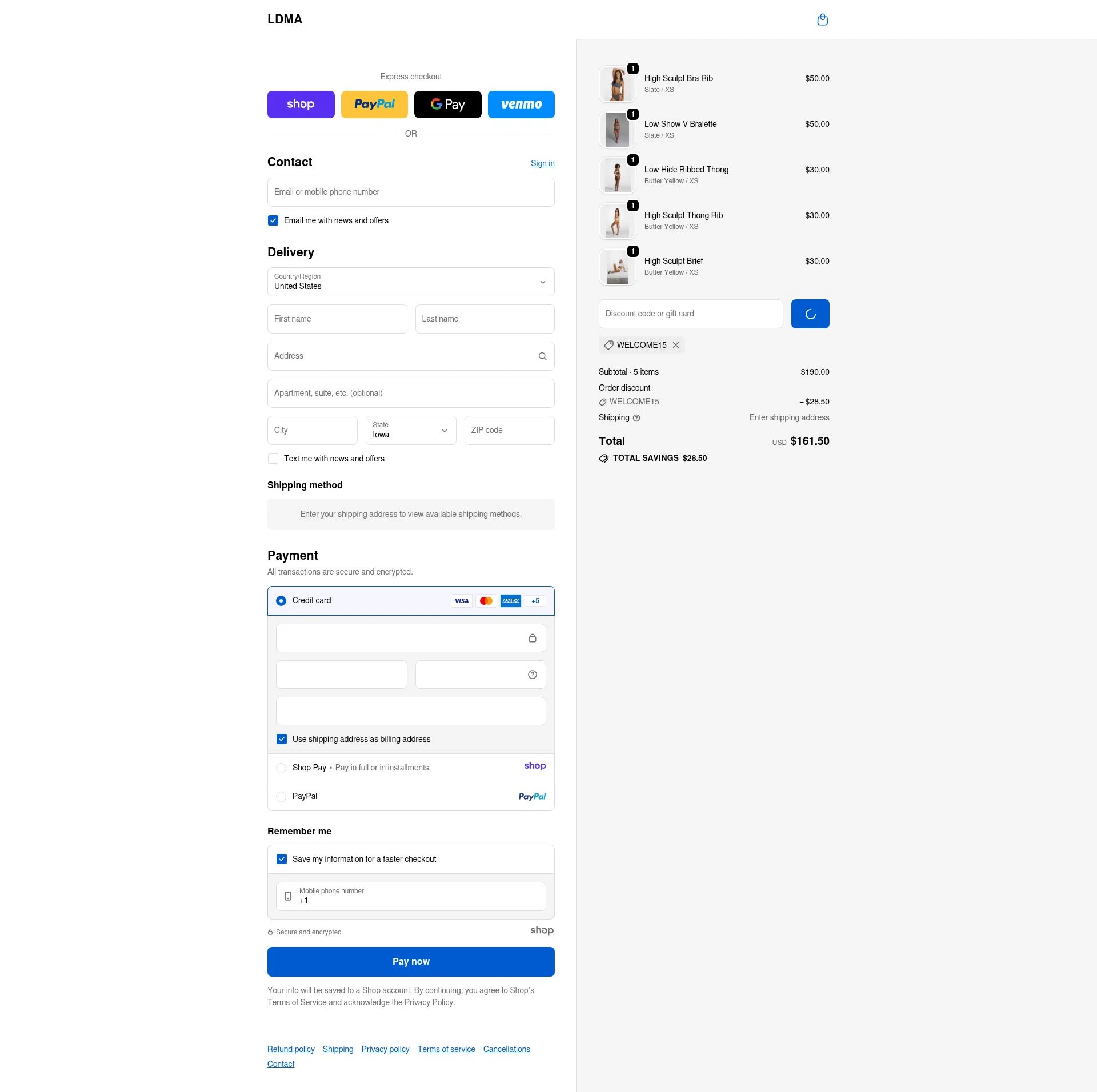 LDMA checkout page showing LDMA promo code box | Screenshot taken by SimplyCodes community member on Dec 21, 2025