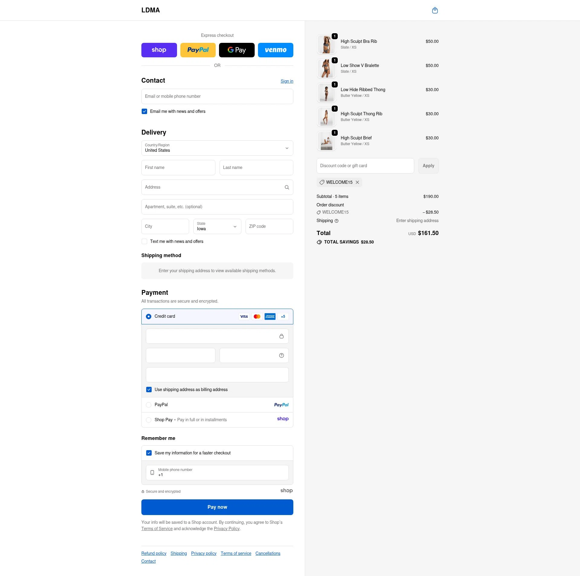 LDMA checkout page showing LDMA promo code box | Screenshot taken by SimplyCodes community member on Dec 14, 2025