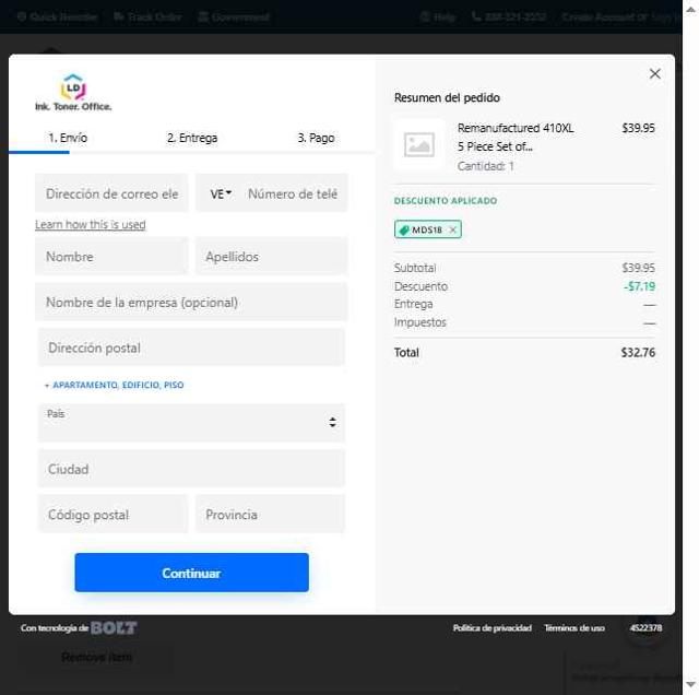LD Products checkout page showing LD Products coupon code box | Screenshot taken by SimplyCodes community member on Jun 1, 2025