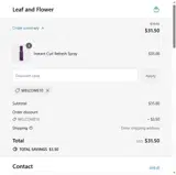 WELCOME10 coupon verification screenshot