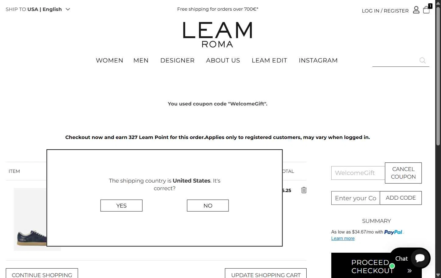 Leam checkout page showing Leam promo code box | Screenshot taken by SimplyCodes community member on Jun 3, 2025