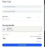 DESIGNBOMBS20 coupon verification screenshot