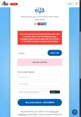 VIVE20 coupon verification screenshot