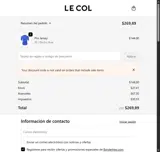 Le Col coupon verification screenshot