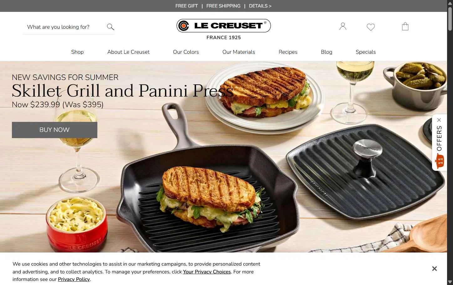 Verification screenshot for 20% Off Building a Set Full Price Items at Le Creuset - 35d ago