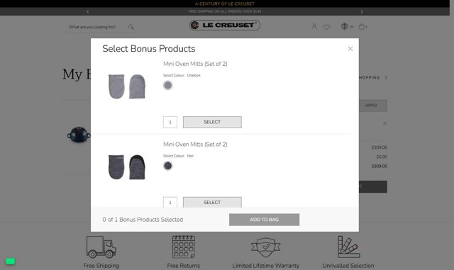 Le Creuset CA checkout page showing Le Creuset CA promo code box | Screenshot taken by SimplyCodes community member on Aug 31, 2025