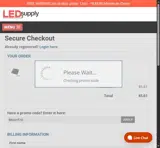 LEDSupply coupon verification screenshot