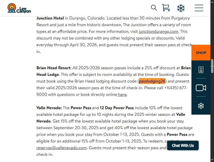 Lee Canyon checkout page showing Lee Canyon promo code box | Screenshot taken by SimplyCodes community member on Jan 20, 2026