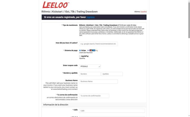 Leeloo Trading checkout page showing Leeloo Trading discount code box | Screenshot taken by SimplyCodes community member on Aug 6, 2025