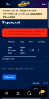 HEROES20 coupon verification screenshot