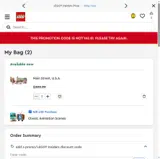 LEGO coupon verification screenshot