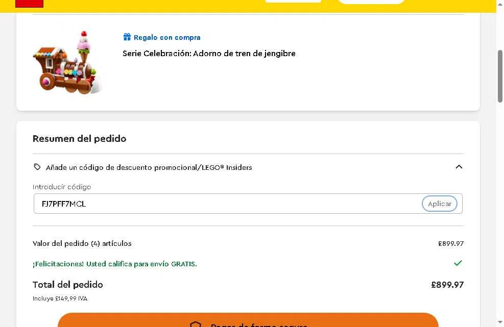 LEGO Education checkout page showing LEGO Education promo code box | Screenshot taken by SimplyCodes community member on Dec 11, 2025