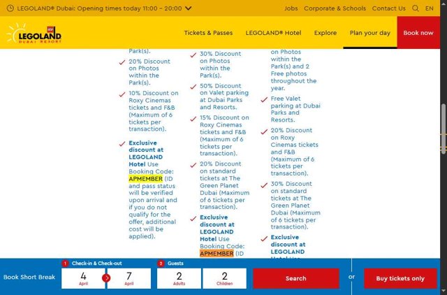 LEGOLAND California checkout page showing LEGOLAND California promo code box | Screenshot taken by SimplyCodes community member on Apr 4, 2025