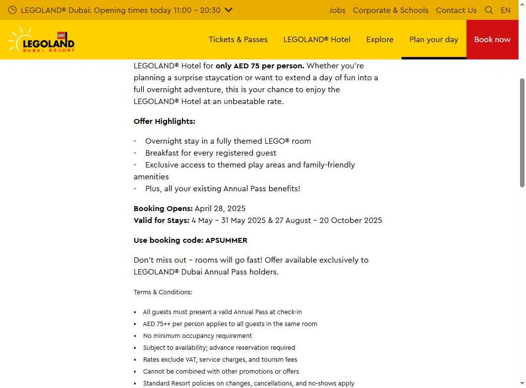 LEGOLAND California checkout page showing LEGOLAND California promo code box | Screenshot taken by SimplyCodes community member on Jul 19, 2025