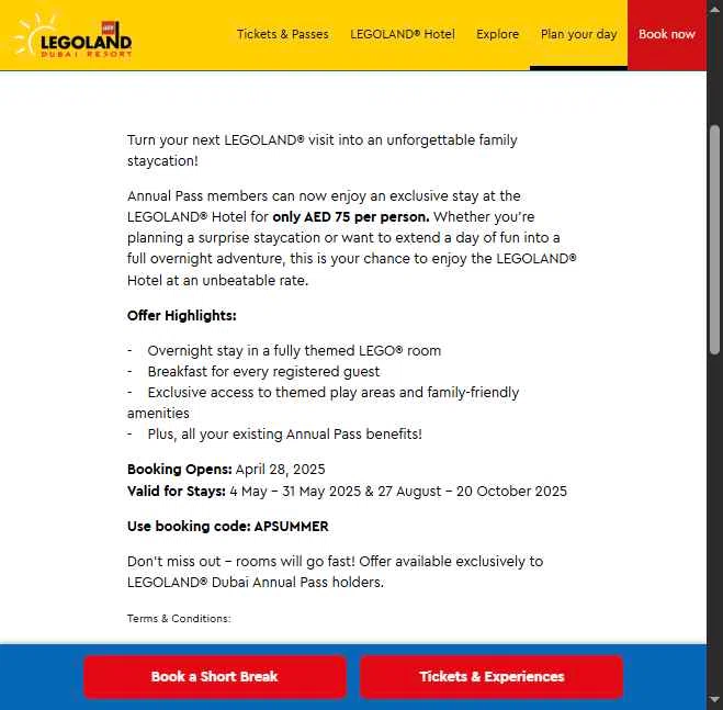 LEGOLAND California checkout page showing LEGOLAND California promo code box | Screenshot taken by SimplyCodes community member on Sep 18, 2025