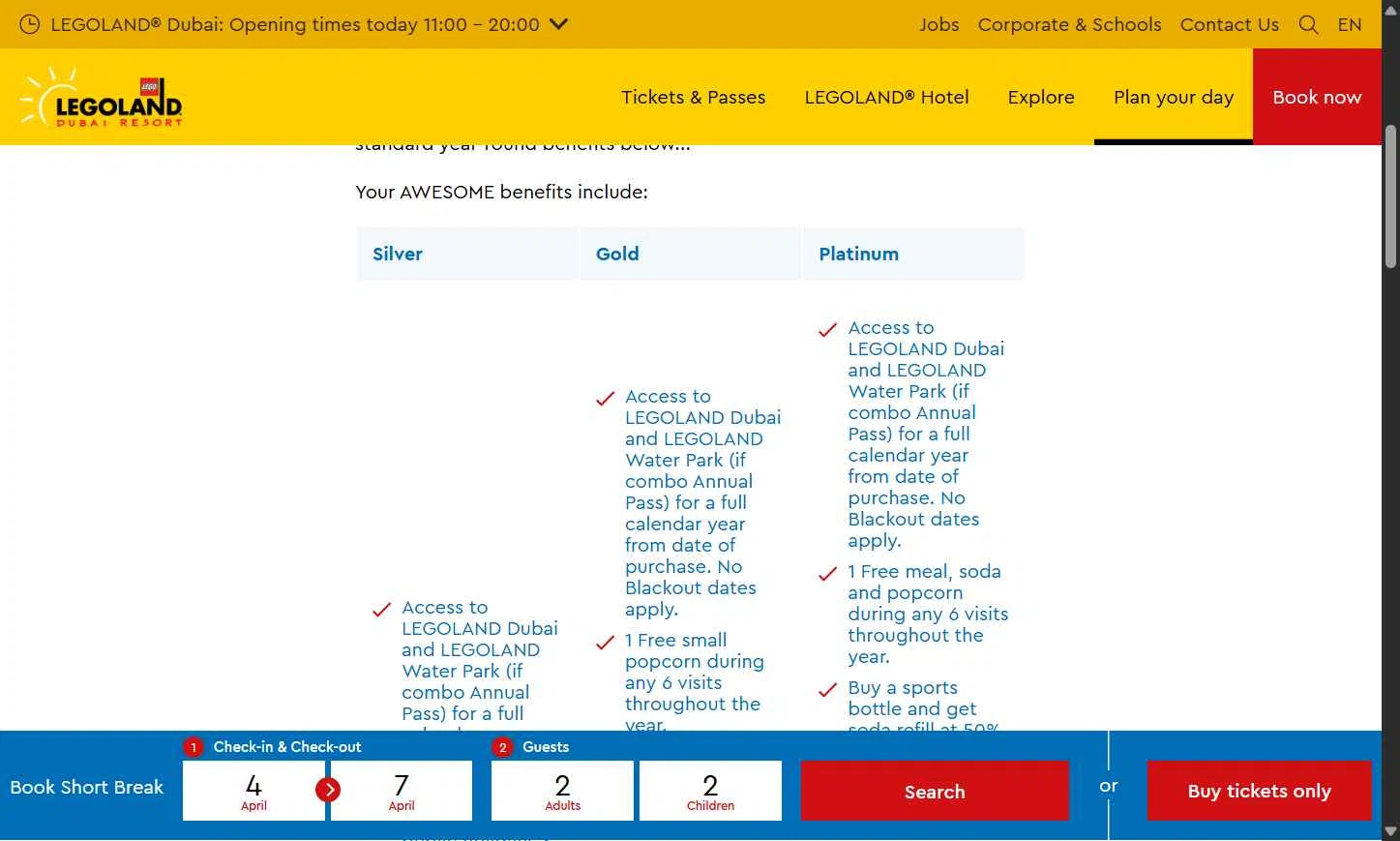 LEGOLAND California checkout page showing LEGOLAND California promo code box | Screenshot taken by SimplyCodes community member on Apr 4, 2025