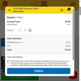 LEGOLAND Discovery Centre Manchester coupon verification screenshot