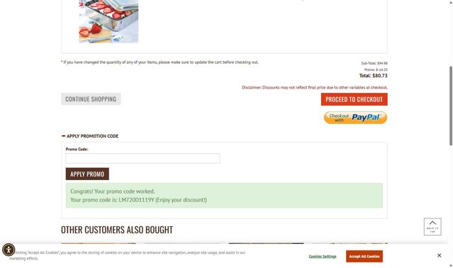 Lehman's checkout page showing Lehman's promo code box | Screenshot taken by SimplyCodes community member on Aug 27, 2025