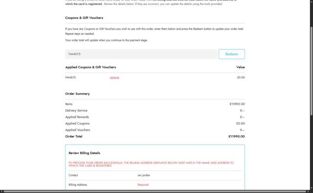 Leisure Lakes Bikes checkout page showing Leisure Lakes Bikes discount code box | Screenshot taken by SimplyCodes community member on Jun 19, 2025