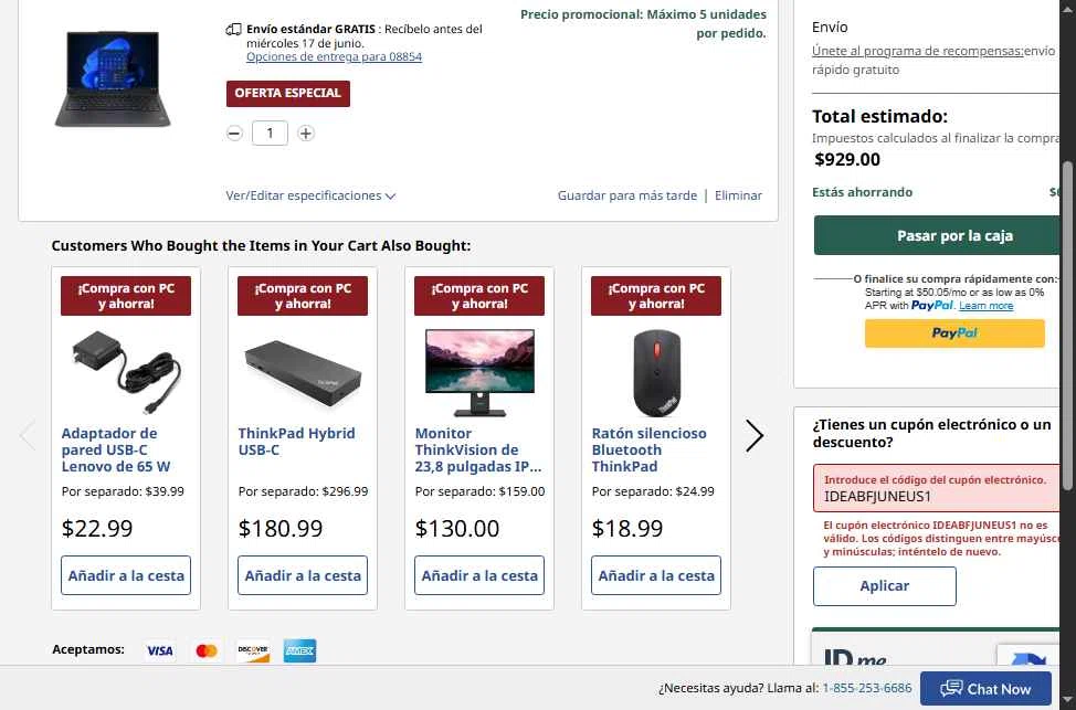Verification screenshot for 36% Off Ideapad Slim 5 16 Amd Cosmic Blue at Lenovo - 9d ago