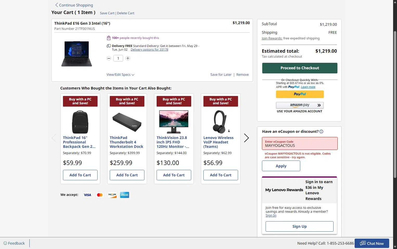 Verification screenshot for $161 Off Yoga Pro 9i Aura Edition 16 Intel at Lenovo — 19d ago