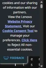 Lenovo coupon verification screenshot