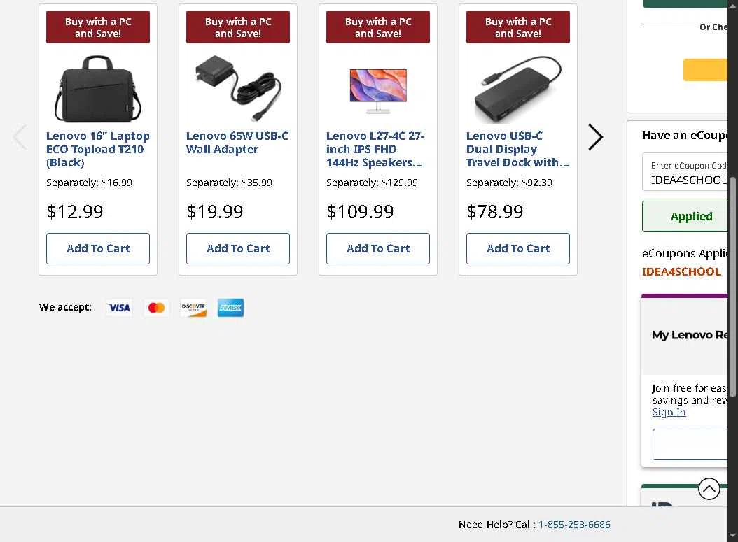 Verification screenshot for 31% Off Ideapad Slim 3i 15 Intelluna Grey at Lenovo - 6d ago