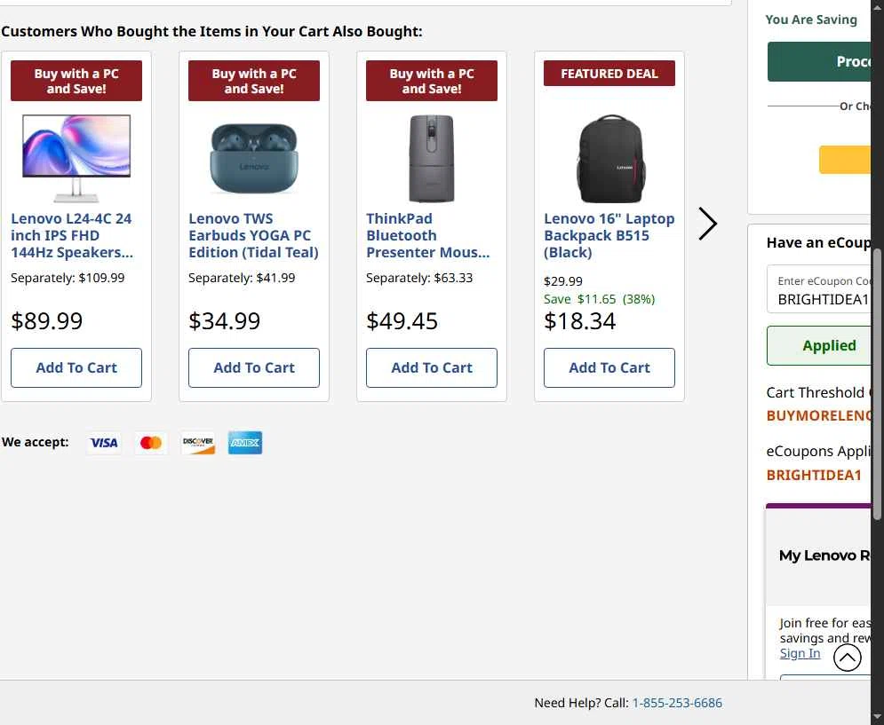Verification screenshot for 41% Off Ideapad 5a 2 in 1 15 Amd at Lenovo - 14d ago
