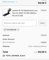 FOTOSave coupon verification screenshot