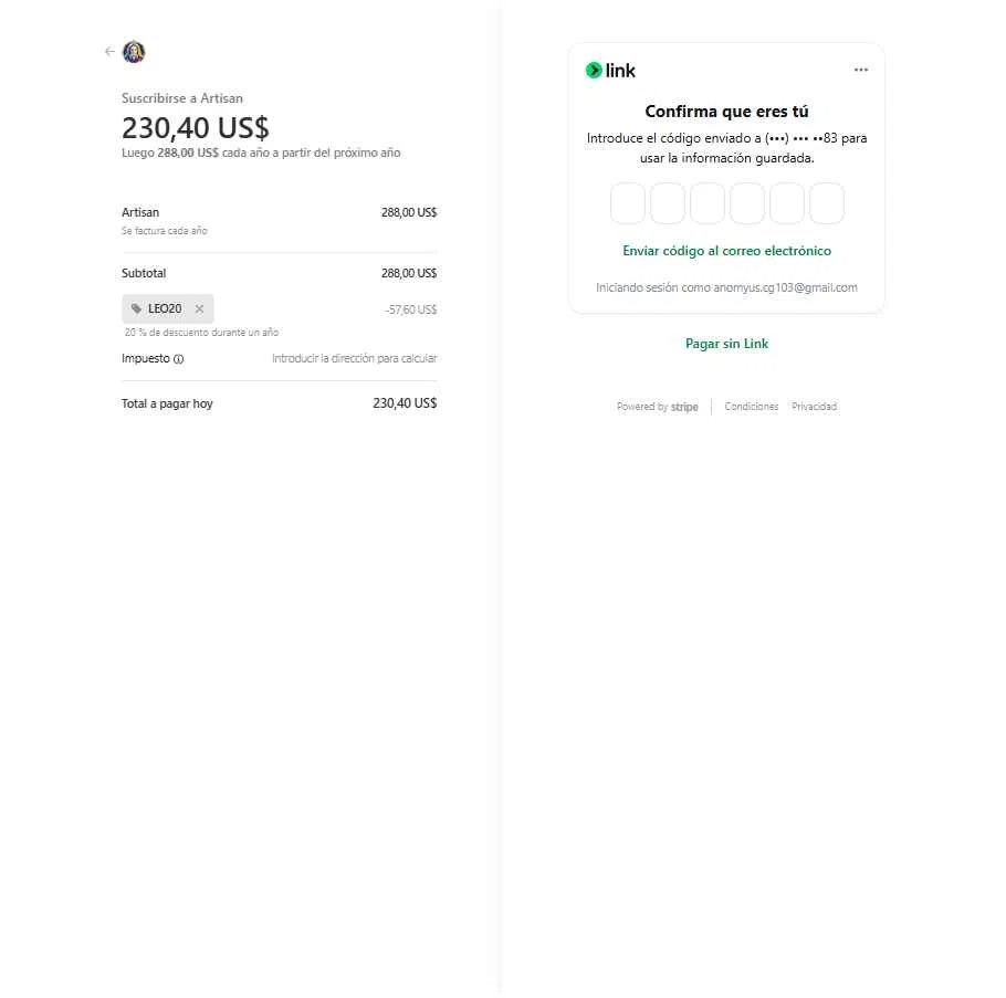 Leonardo.Ai checkout page showing Leonardo.Ai promo code box | Screenshot taken by SimplyCodes community member on Oct 7, 2025