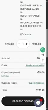 luxurytreat coupon verification screenshot
