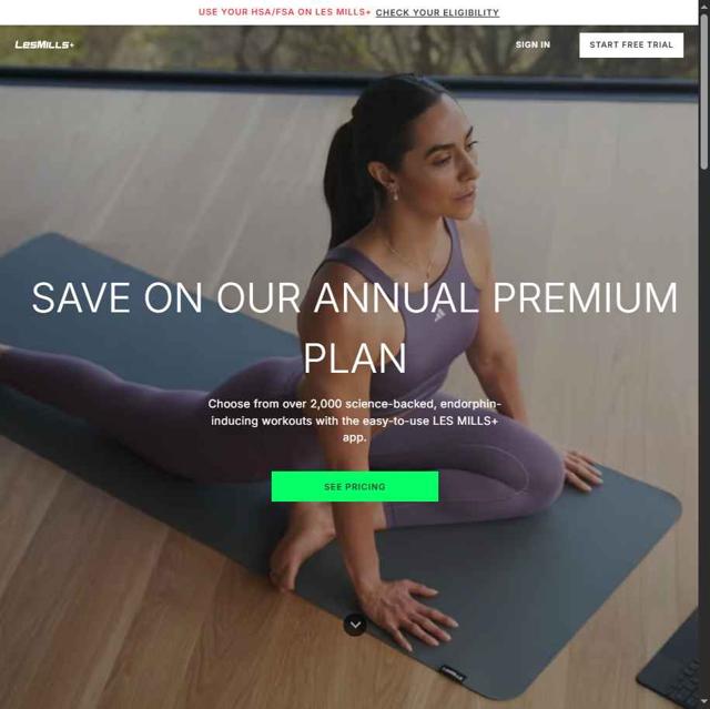 LES MILLS+ checkout page showing LES MILLS+ discount code box | Screenshot taken by SimplyCodes community member on May 26, 2025