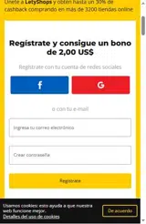 LetyShops coupon verification screenshot
