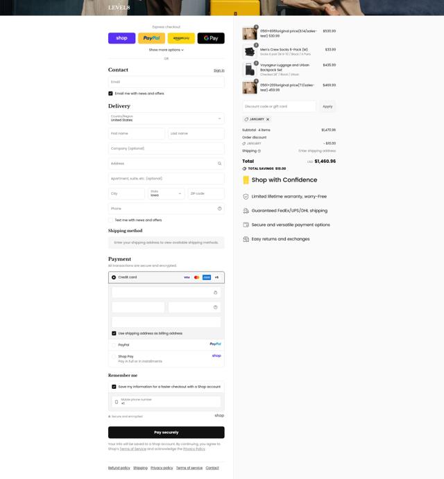 LEVEL8 checkout page showing LEVEL8 promo code box | Screenshot taken by SimplyCodes community member on Sep 12, 2025