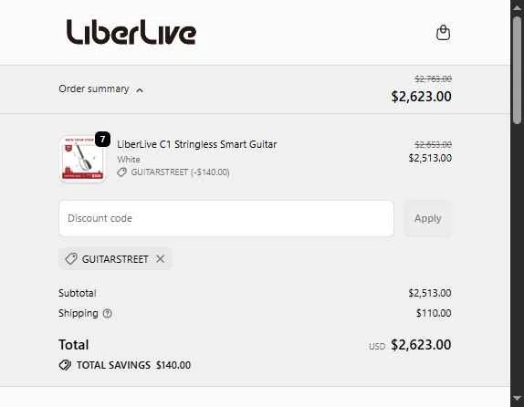 LiberLive checkout page showing LiberLive discount code box | Screenshot taken by SimplyCodes community member on Jan 3, 2026