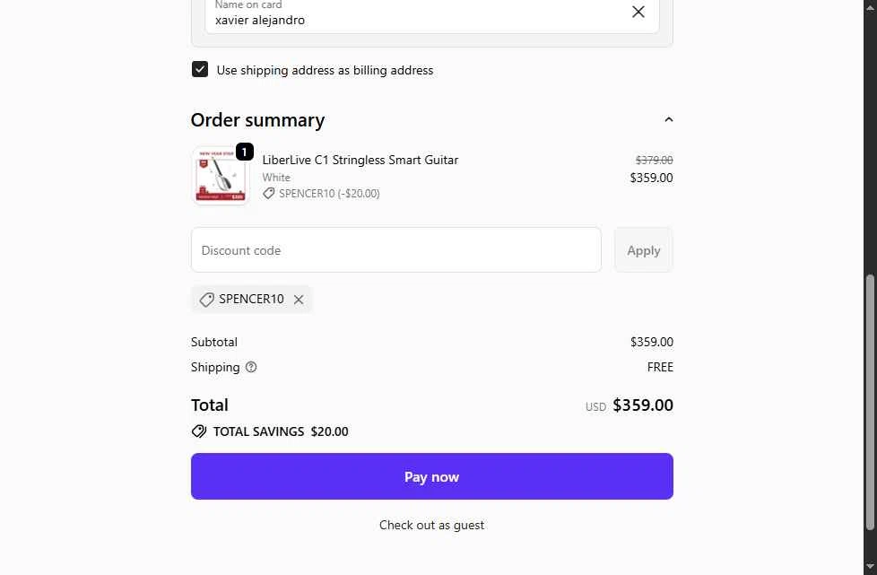 LiberLive checkout page showing LiberLive discount code box | Screenshot taken by SimplyCodes community member on Jan 2, 2026