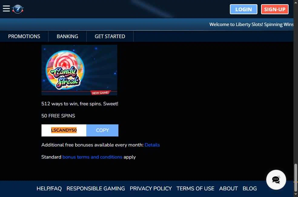 Liberty Slots checkout page showing Liberty Slots promo code box | Screenshot taken by SimplyCodes community member on Sep 5, 2025