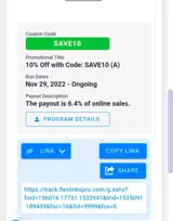 SAVE10 coupon verification screenshot