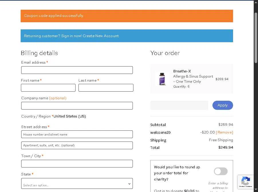 LifeSeasons checkout page showing LifeSeasons promo code box | Screenshot taken by SimplyCodes community member on Dec 7, 2025