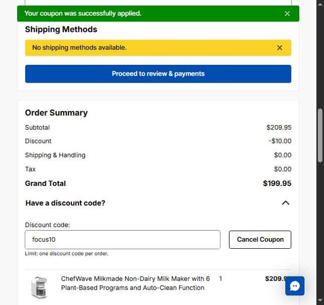 Lifestyle by Focus checkout page showing Lifestyle by Focus coupon code box | Screenshot taken by SimplyCodes community member on Apr 30, 2025