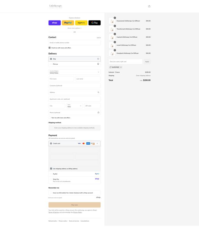 Lifetherapy checkout page showing Lifetherapy coupon code box | Screenshot taken by SimplyCodes community member on Sep 1, 2025